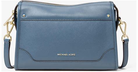 Michael Kors Harrison Large Leather Crossbody Bag .